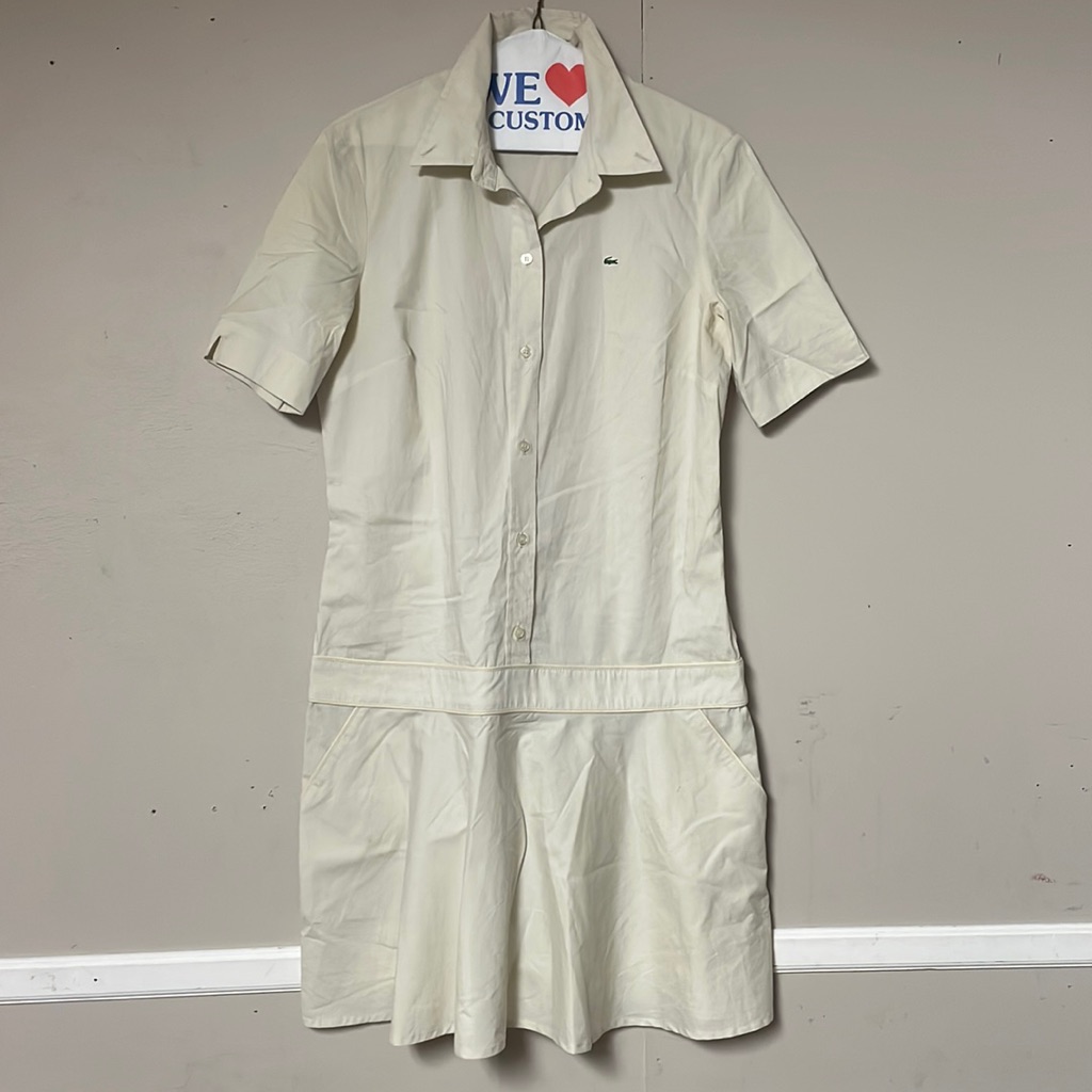 Lacoste Shirt Dress Sz 38 Fr 6 Us